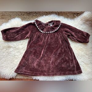 Bebe Organic | Velvet collar dress